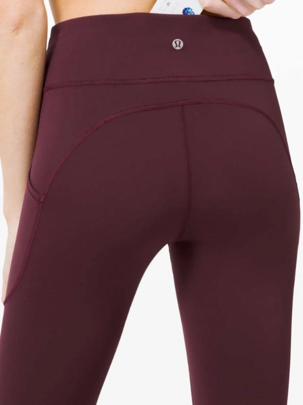Lululemon Invigorate High-Rise Tight  Workout Leggings 8 Medium Maroon Burgundy